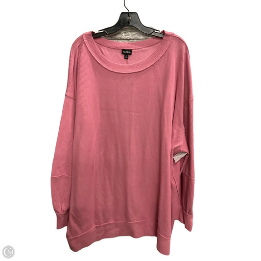 Top Long Sleeve Basic By Torrid In Pink, Size: 1x