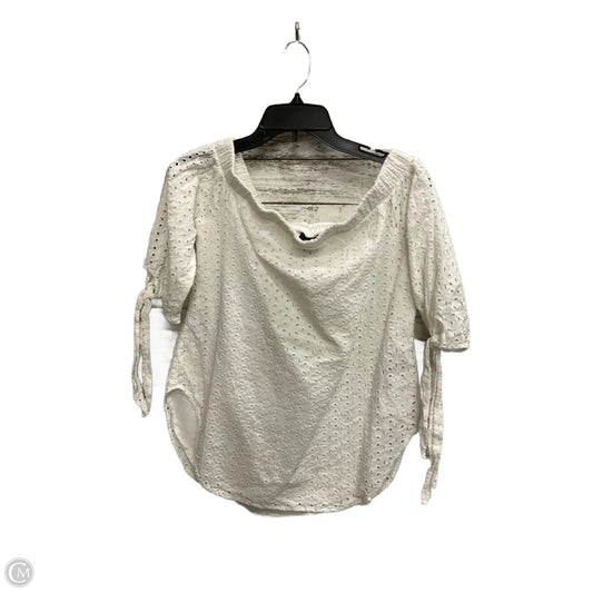 Top Short Sleeve Basic By Clothes Mentor In White, Size: M