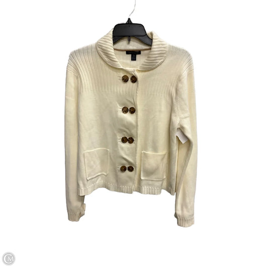Cardigan By Tommy Hilfiger In Cream, Size: Xl