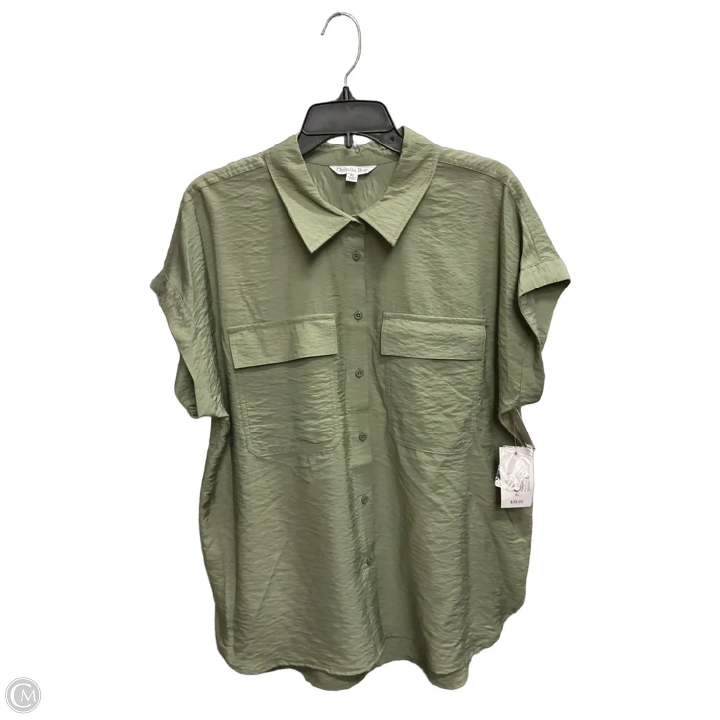 Top Short Sleeve Basic By Ophelia Roe In Green, Size: Xl