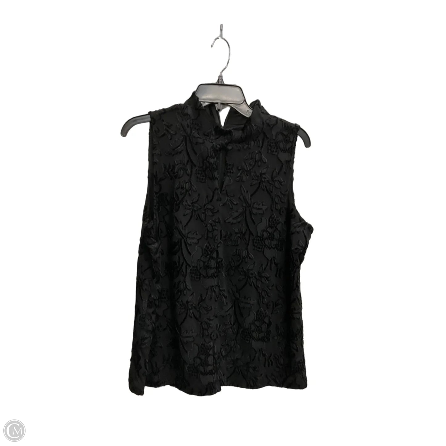 Top Sleeveless By Chicos In Black, Size: L