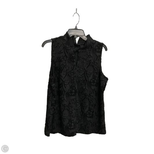 Top Sleeveless By Chicos In Black, Size: L