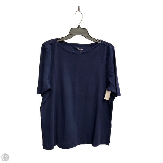 Top Short Sleeve Basic By Chicos In Navy, Size: S