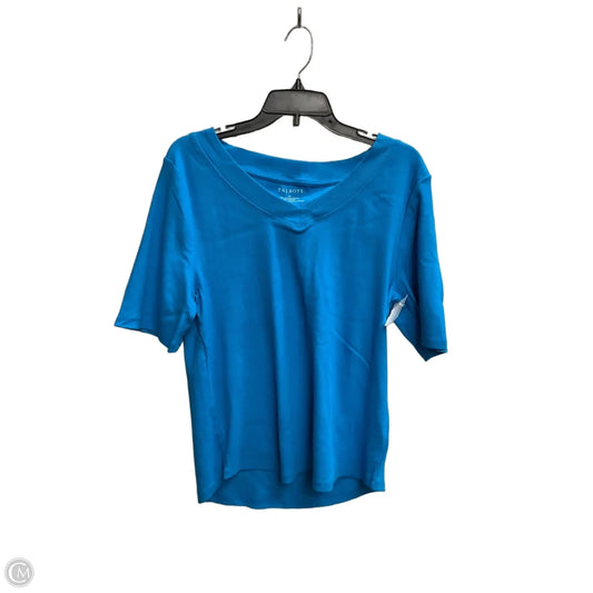 Top Short Sleeve Basic By Talbots In Blue, Size: Xl
