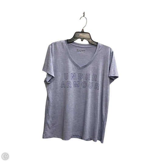 Athletic Top Short Sleeve By Under Armour In Blue, Size: Xl