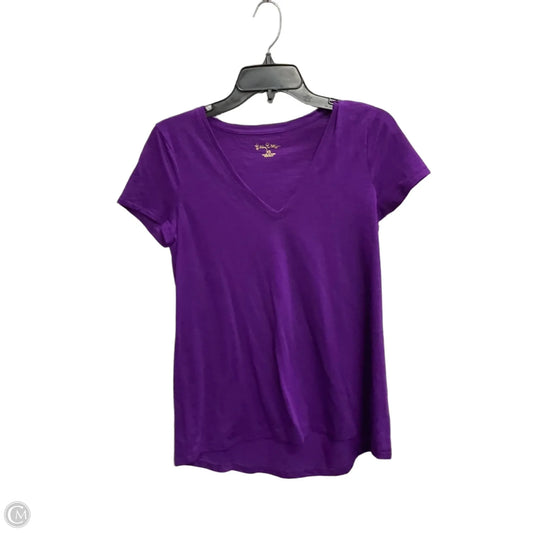 Top Short Sleeve Designer By Lilly Pulitzer In Purple, Size: Xs