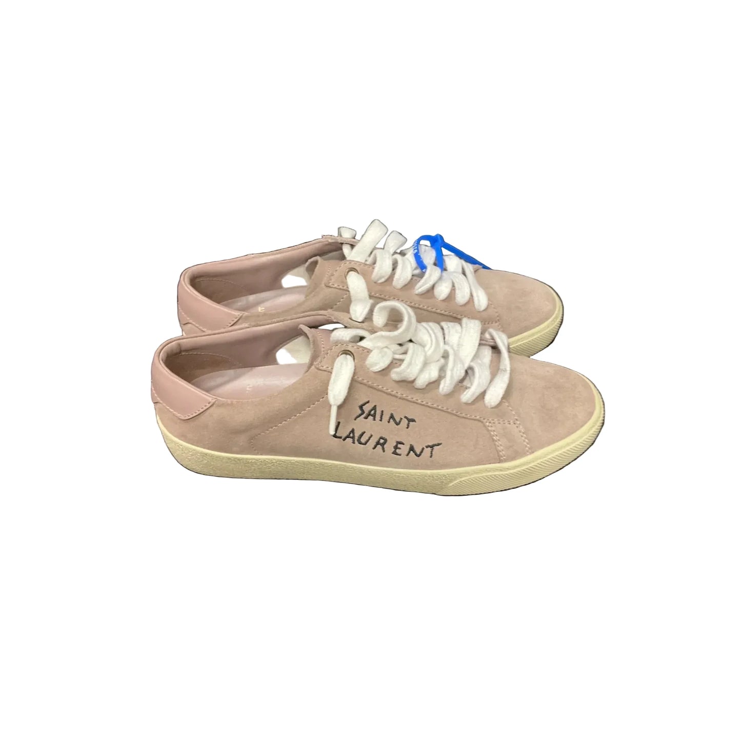 Shoes Luxury Designer By Yves Saint Laurent In Taupe, Size: 8.5