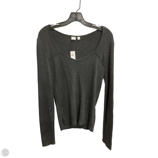 Top Long Sleeve Basic By Gap In Grey, Size: Xl
