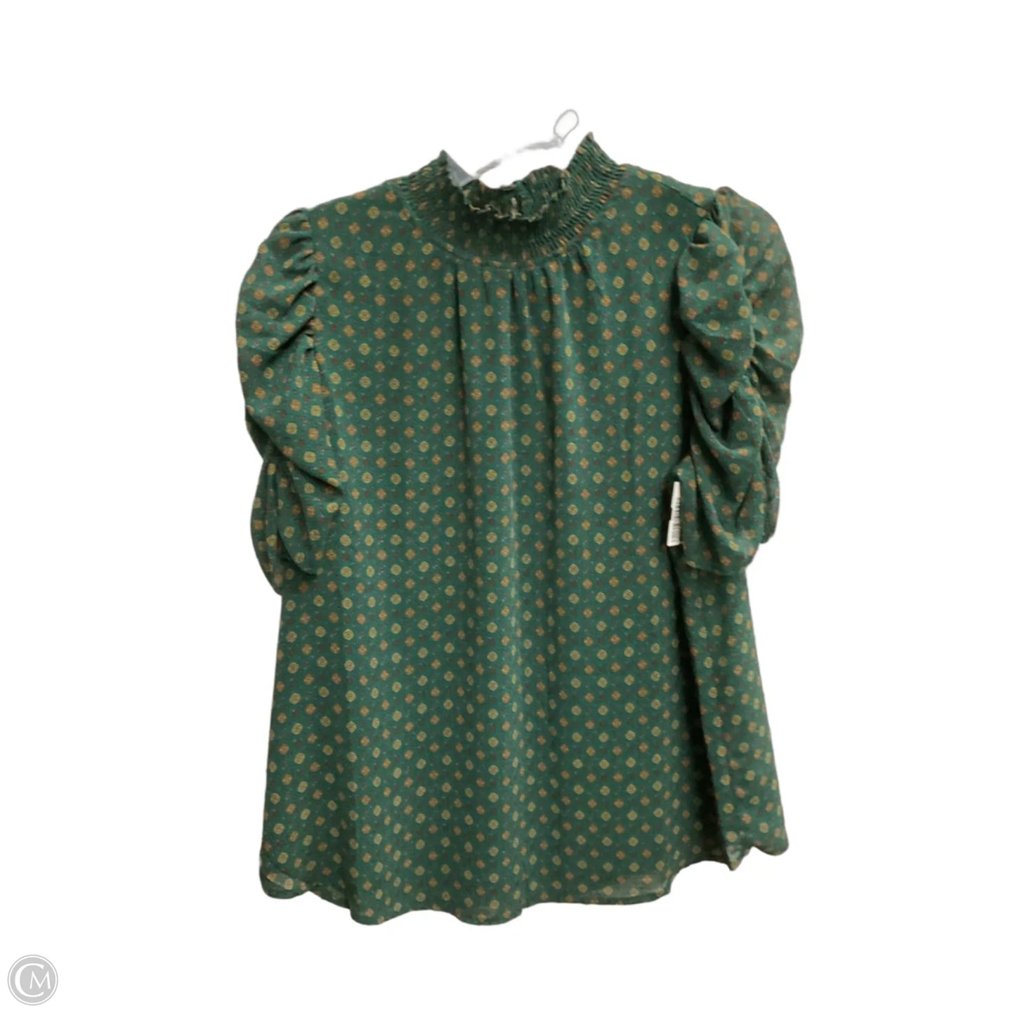 Top Short Sleeve By Pleione In Green, Size: L