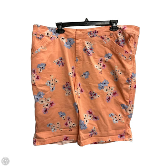 Shortalls By Lane Bryant In Floral Print, Size: 18