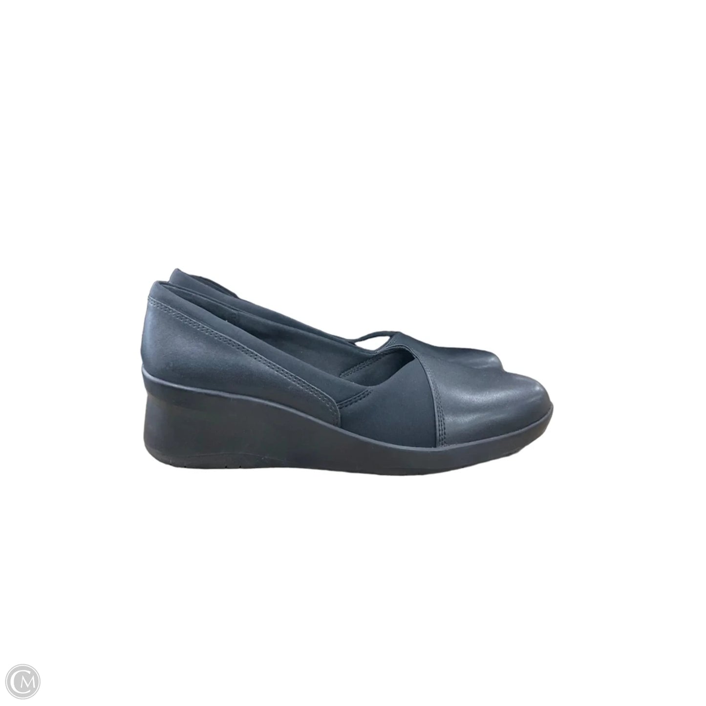 Shoes Flats By Clarks In Black, Size: 9.5