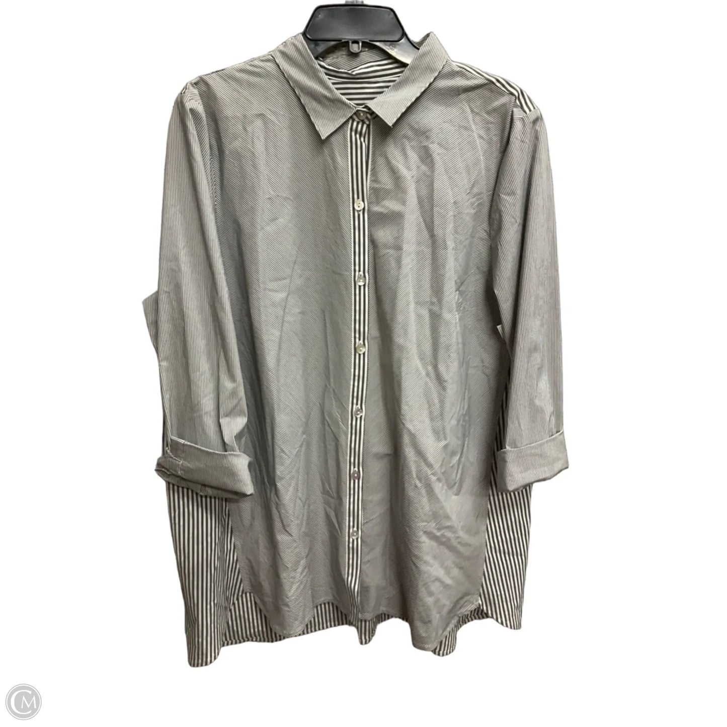 Blouse Long Sleeve By J. Jill In Striped Pattern, Size: Xl