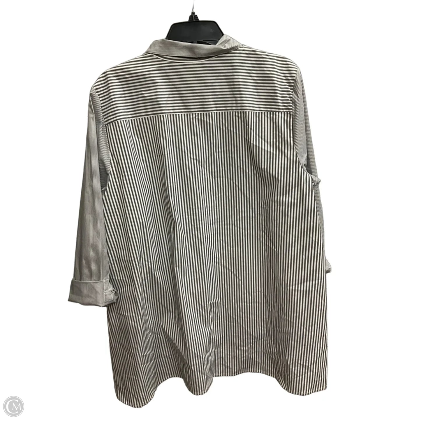 Blouse Long Sleeve By J. Jill In Striped Pattern, Size: Xl