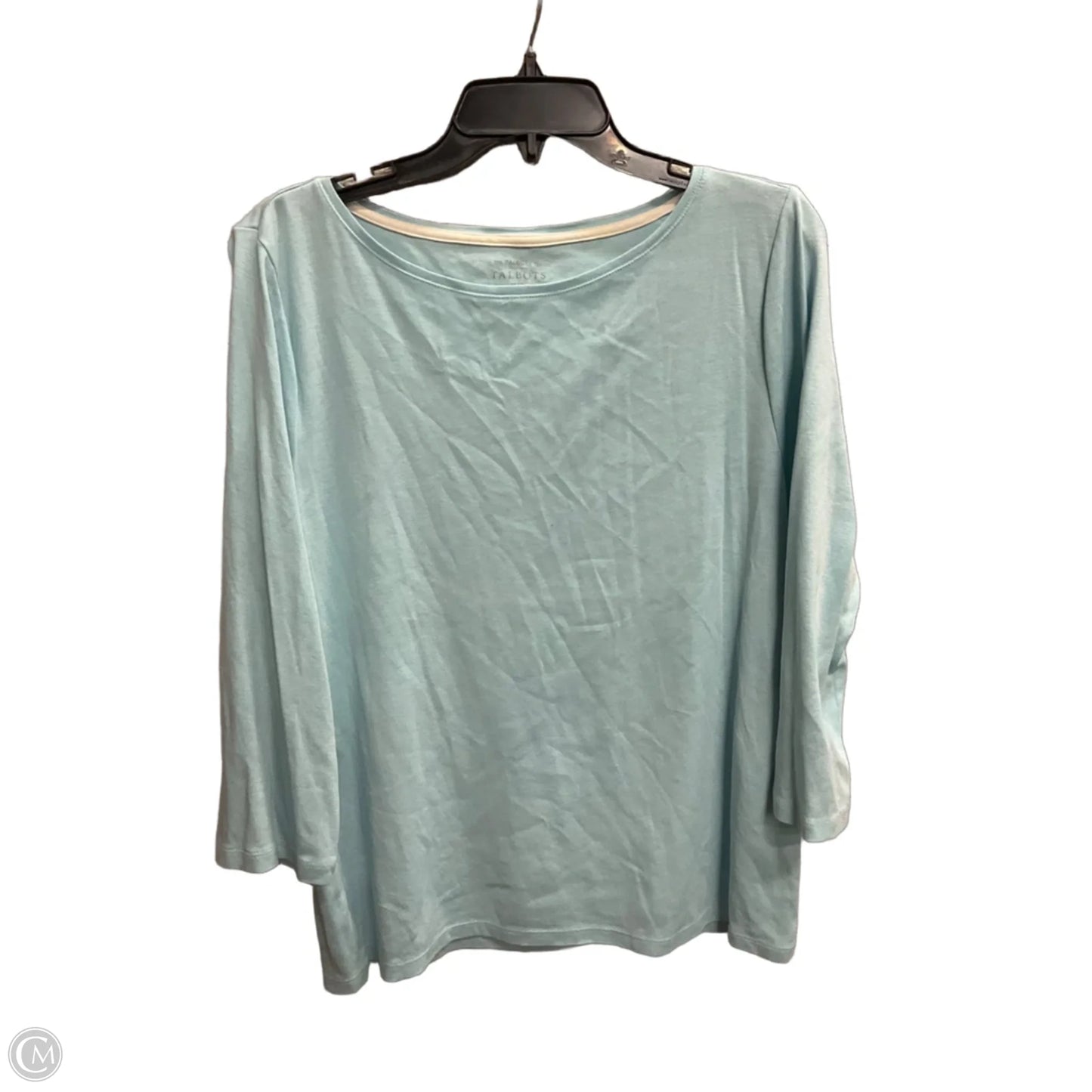 Top 3/4 Sleeve Basic By Talbots In Blue, Size: Xlp