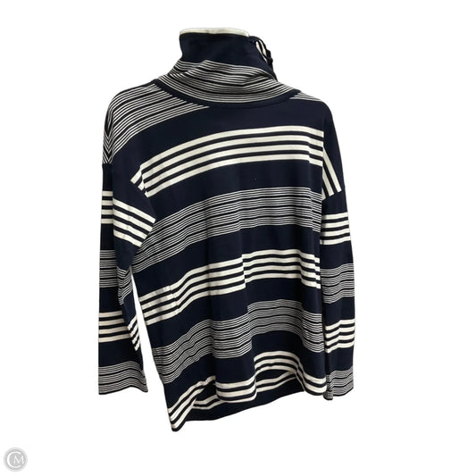 Top Long Sleeve By Talbots In Striped Pattern, Size: L