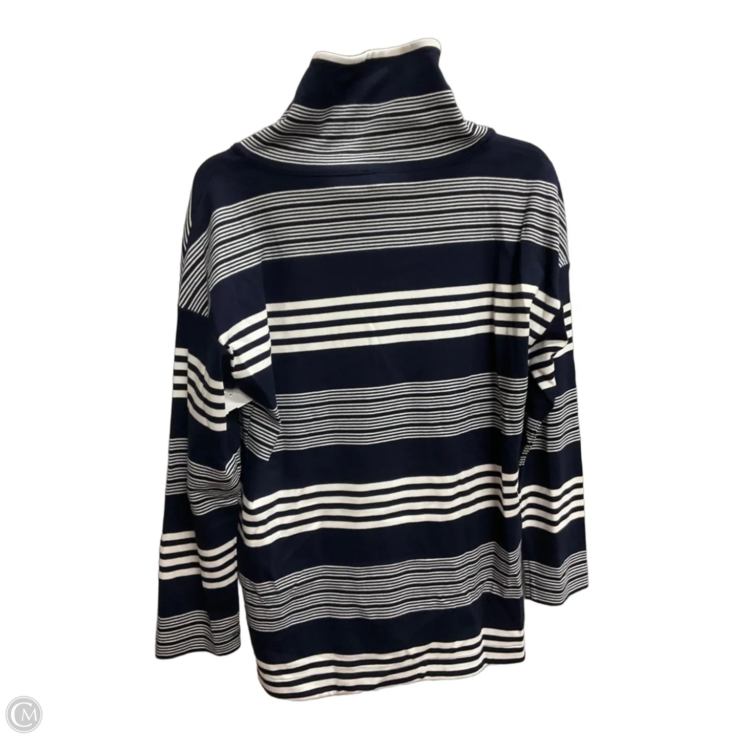 Top Long Sleeve By Talbots In Striped Pattern, Size: L