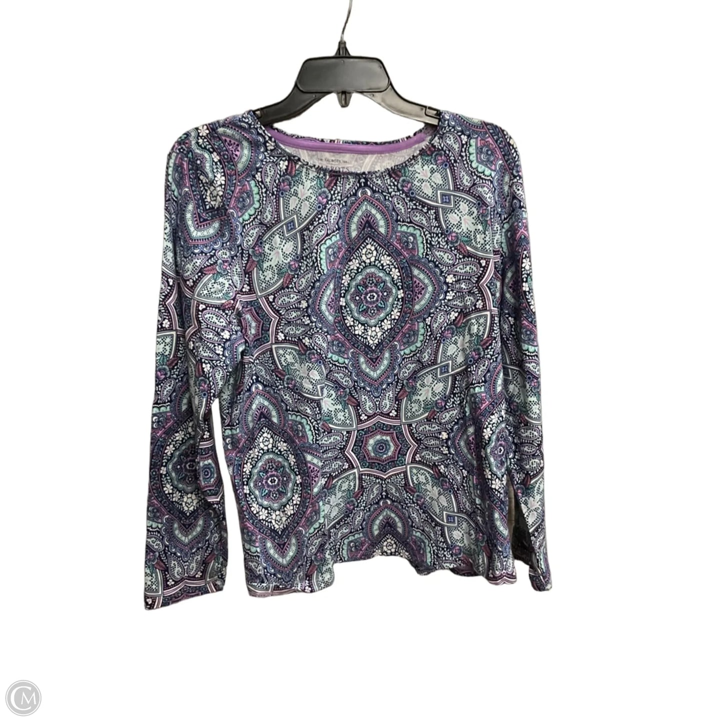 Top Short Sleeve Basic By Chicos In Grey, Size: Lp