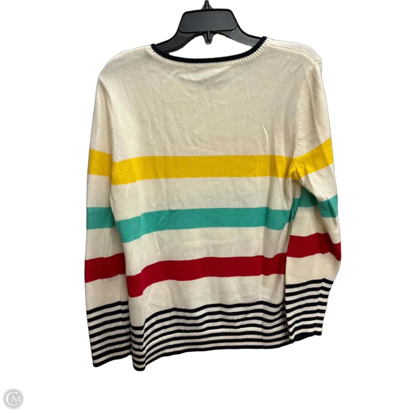 Top Long Sleeve By Talbots In Striped Pattern, Size: Lp
