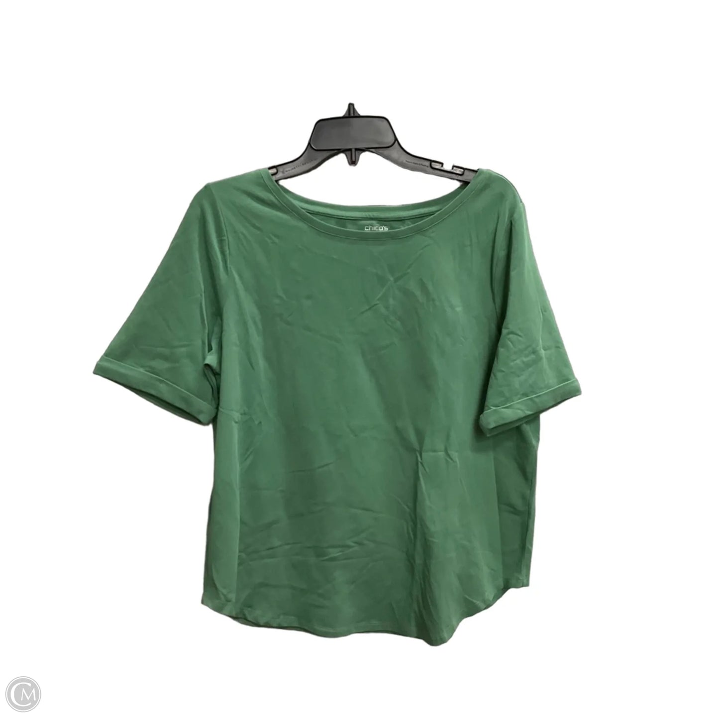 Top Short Sleeve Basic By Chicos In Green, Size: L