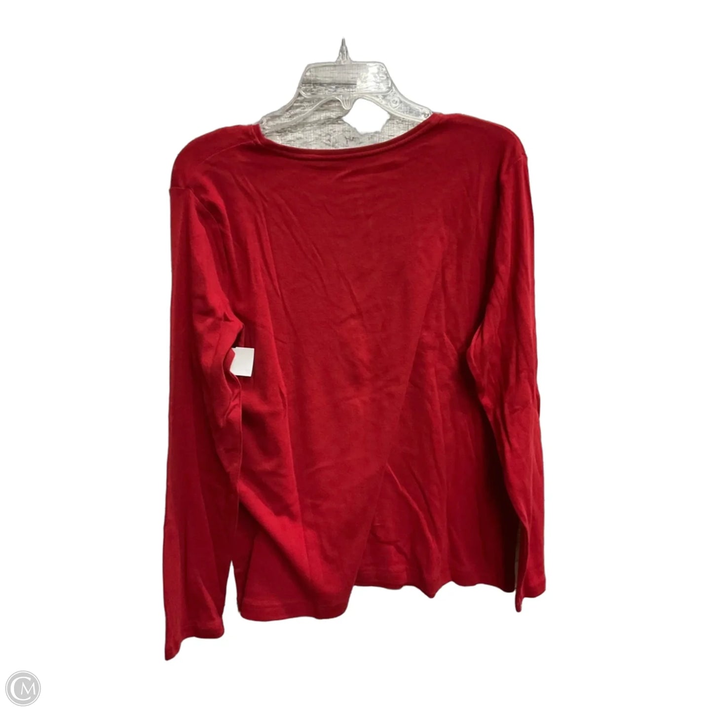 Top Long Sleeve Basic By Croft And Barrow In Red, Size: Xlp