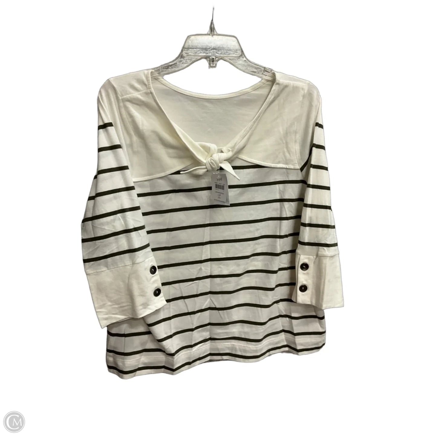 Top Long Sleeve By J. Jill In Striped Pattern, Size: Lp