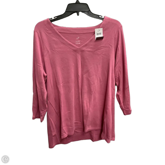Top Long Sleeve Basic By J. Jill In Pink, Size: L