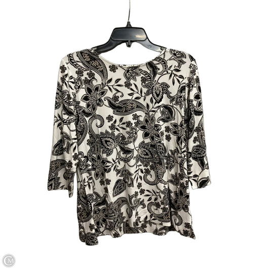 Top 3/4 Sleeve By J. Jill In Multi-colored, Size: M