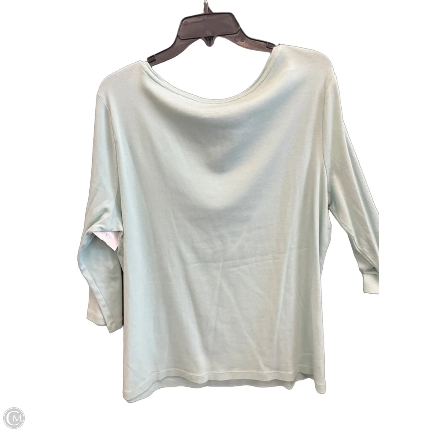Top 3/4 Sleeve Basic By Talbots In Blue, Size: 2x