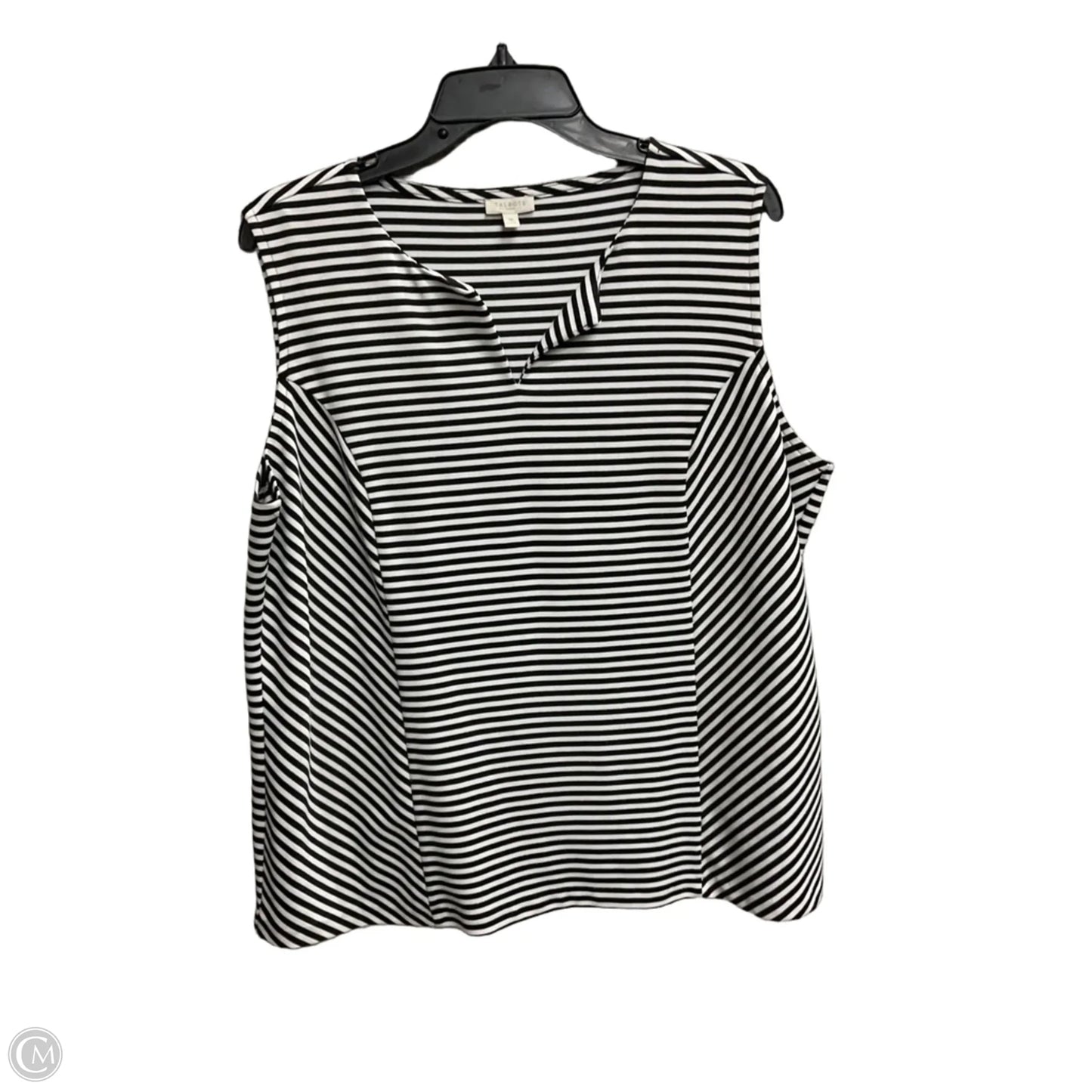 Top Sleeveless By Talbots In Striped Pattern, Size: 1x