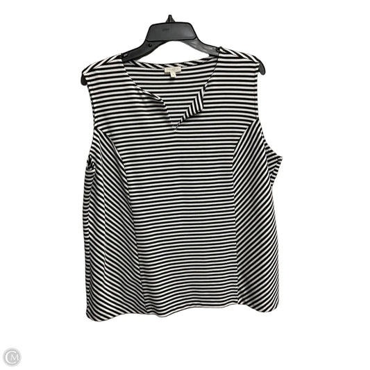 Top Sleeveless By Talbots In Striped Pattern, Size: 1x