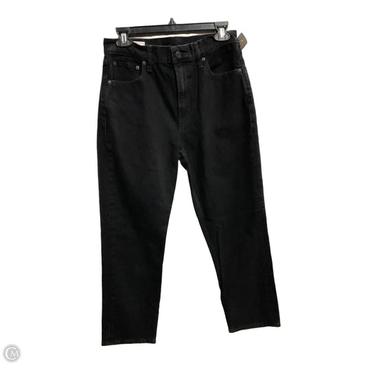 Jeans Straight By Gap In Black Denim, Size: 8