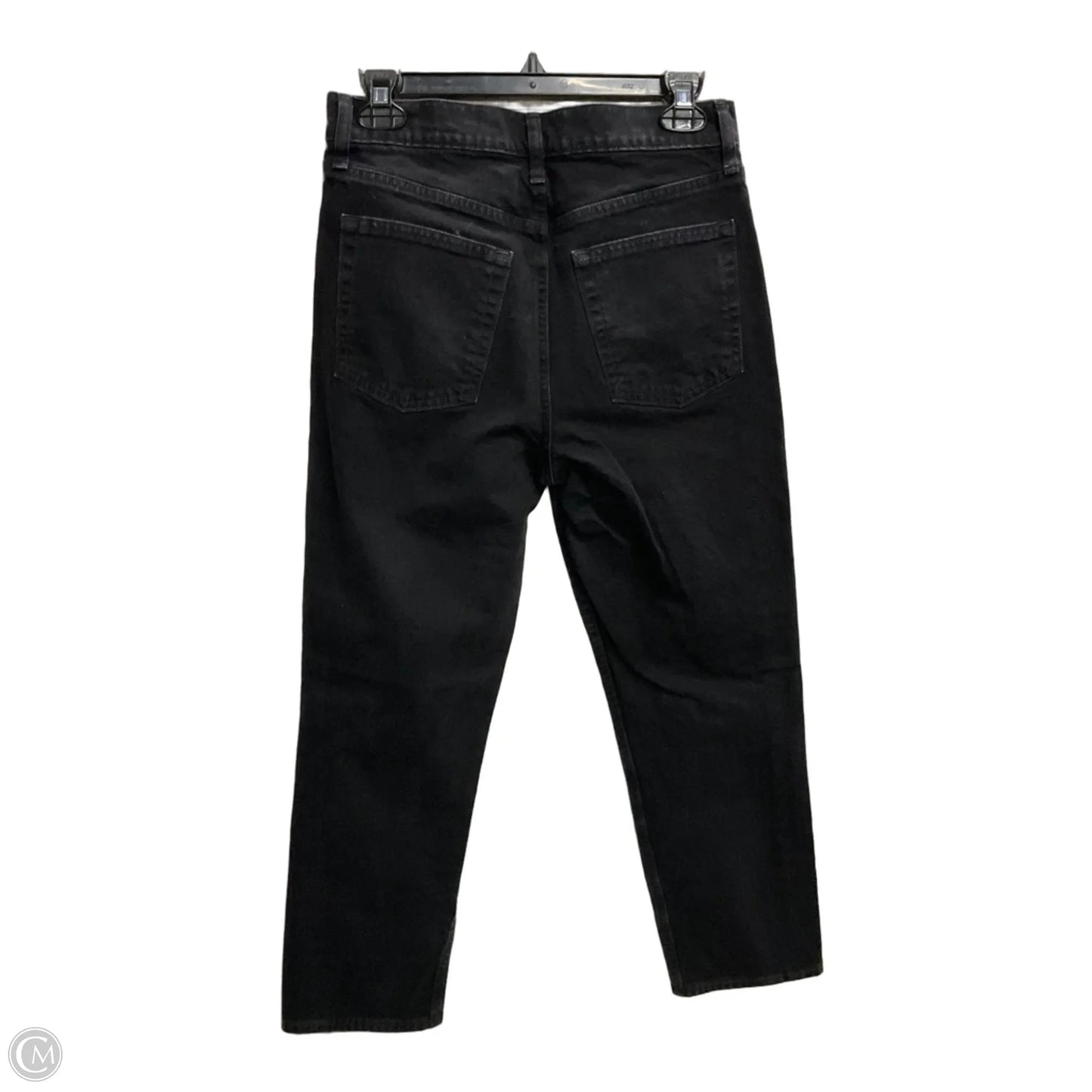 Jeans Straight By Gap In Black Denim, Size: 8