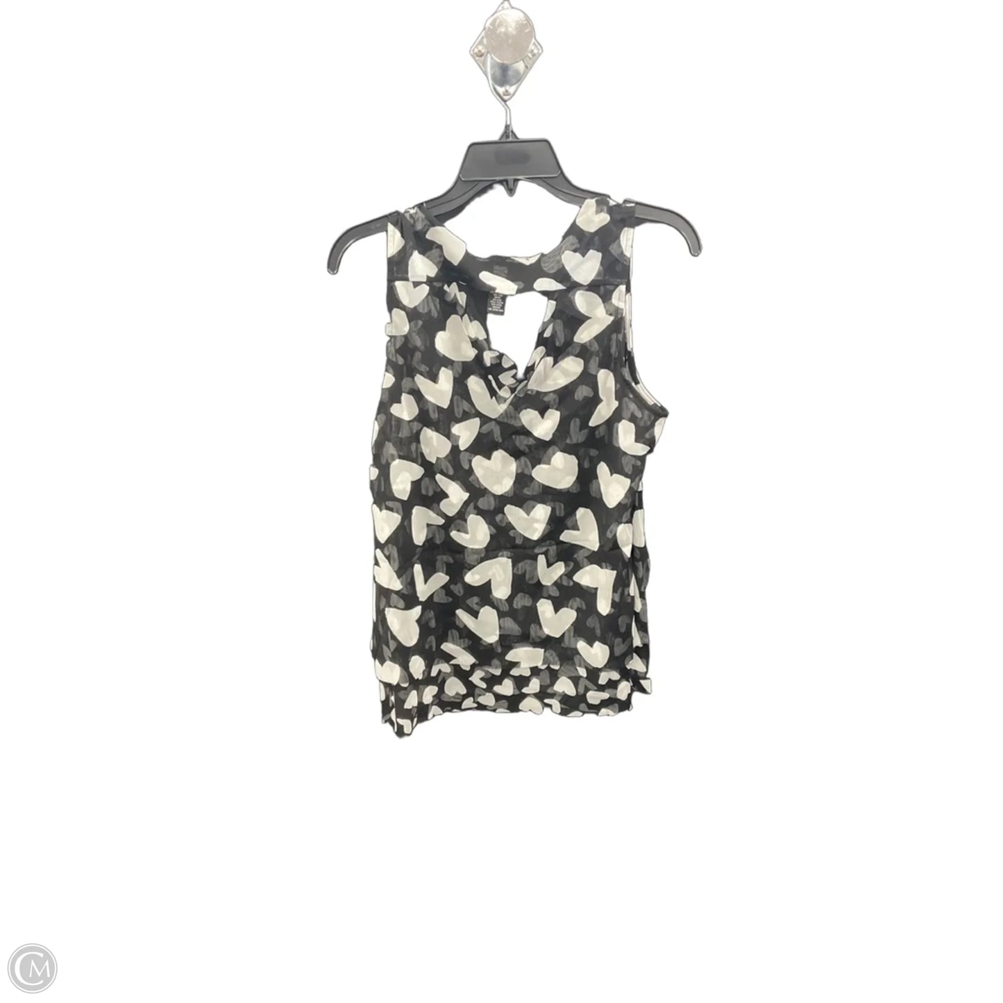 Top Sleeveless By Inc In Black & White, Size: Xl