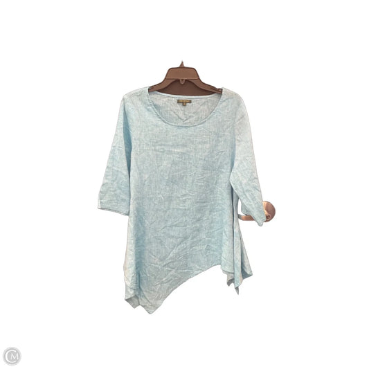Top 3/4 Sleeve By For Cynthia In Blue, Size: M
