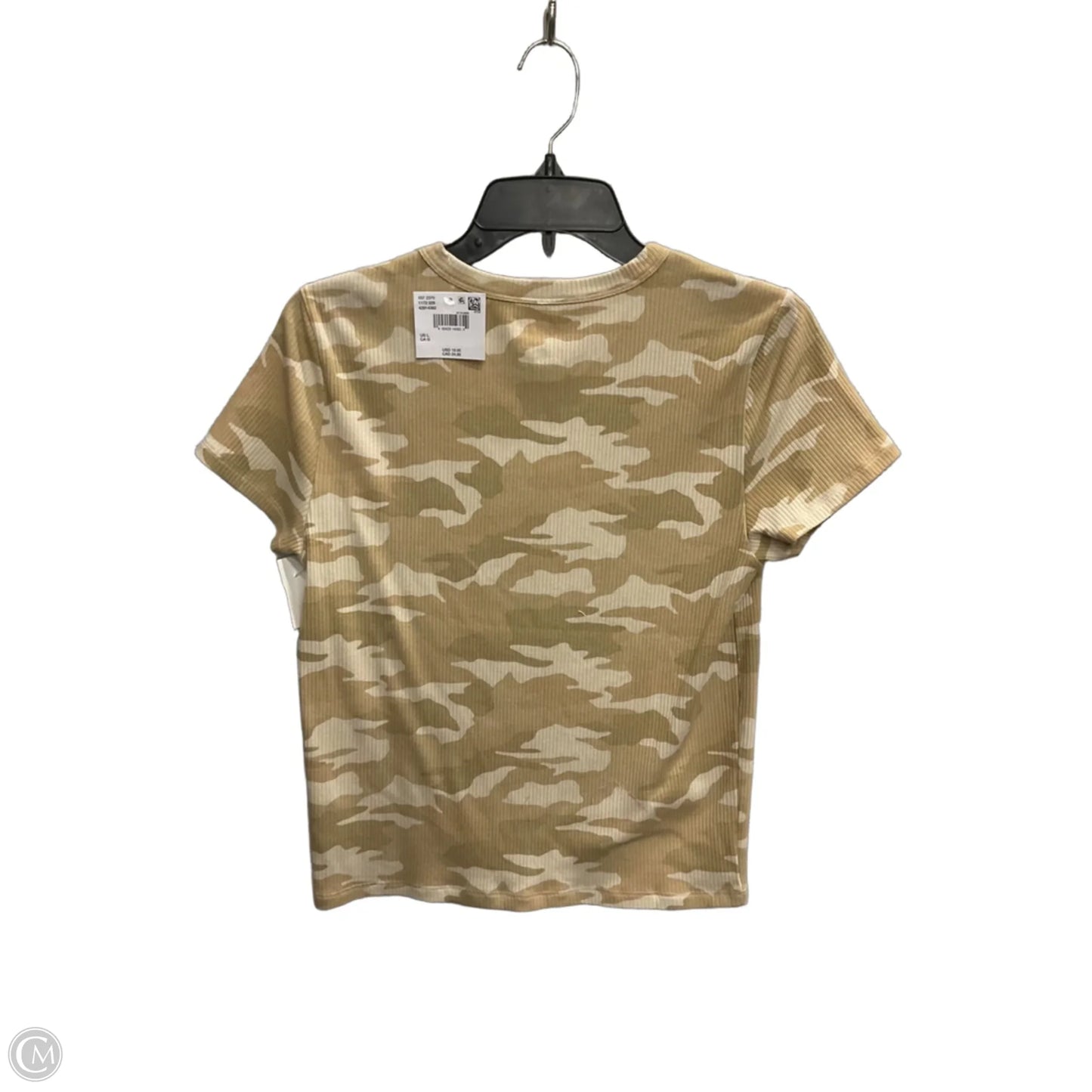 Top Short Sleeve By American Eagle In Camouflage Print, Size: L