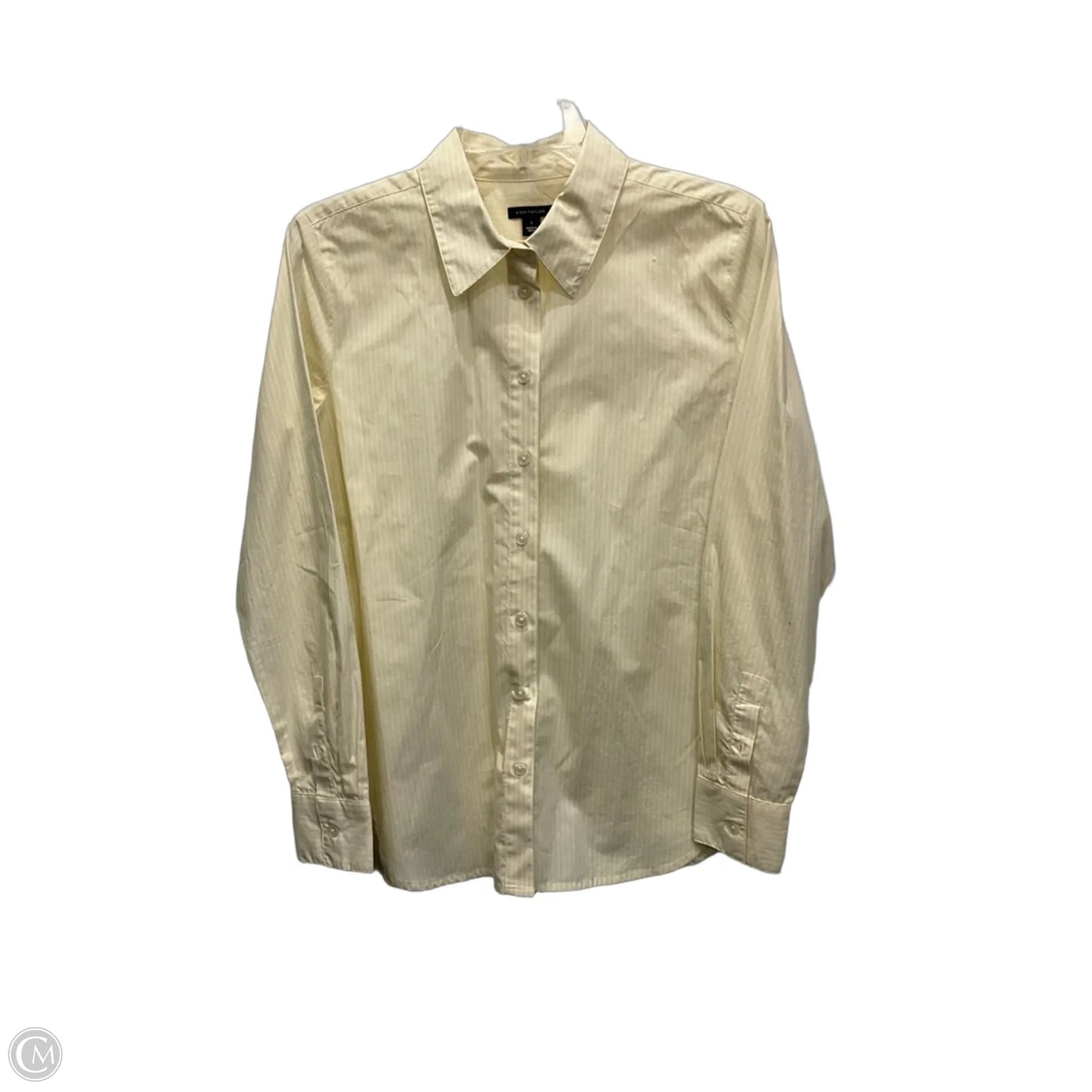 Blouse Long Sleeve By Ann Taylor In Yellow, Size: S