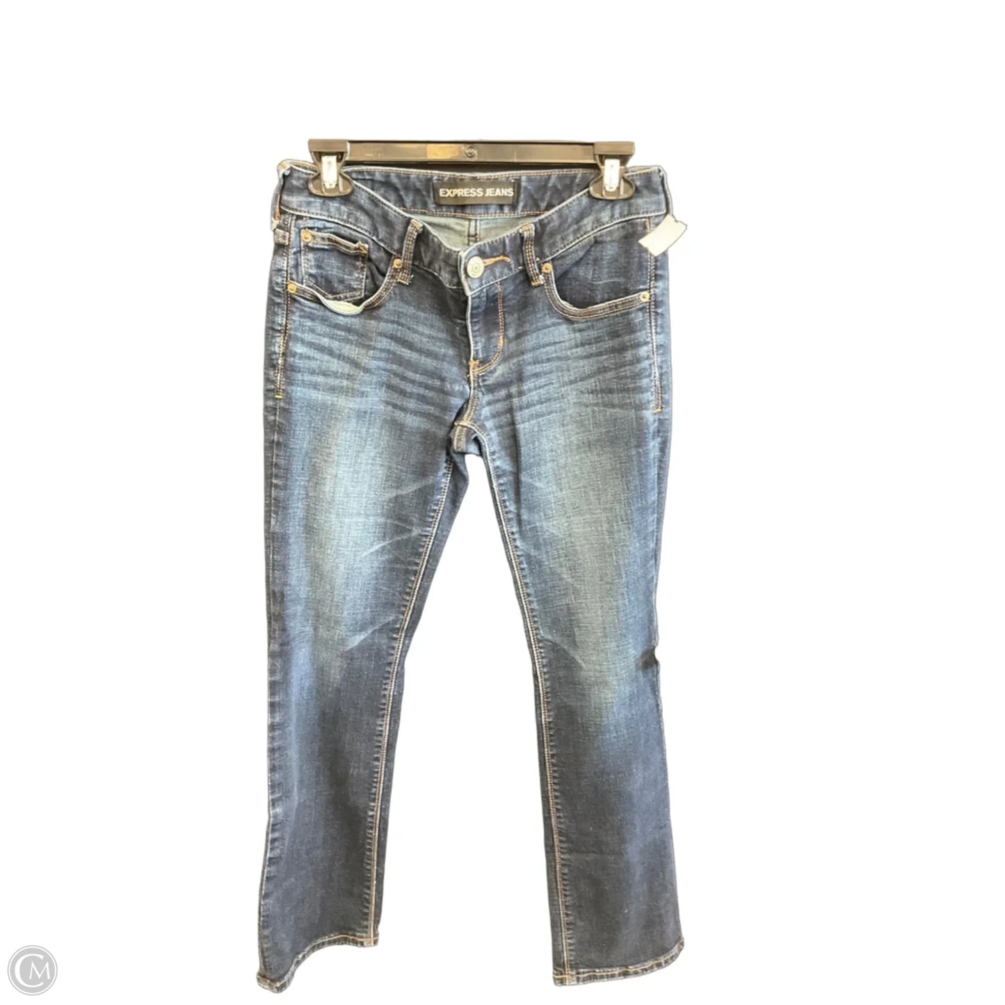 Jeans Boot Cut By Express In Blue Denim, Size: 2