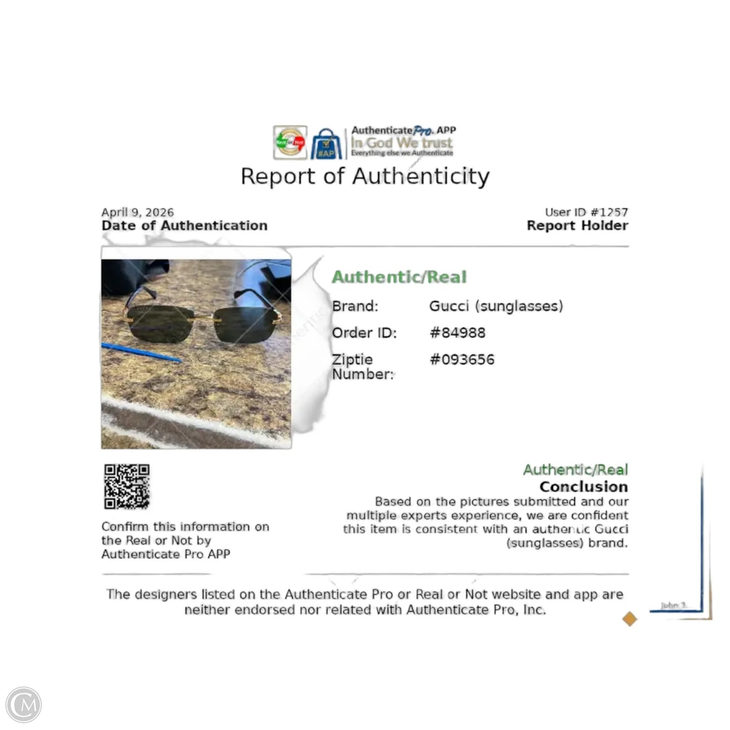 Sunglasses Luxury Designer By Gucci