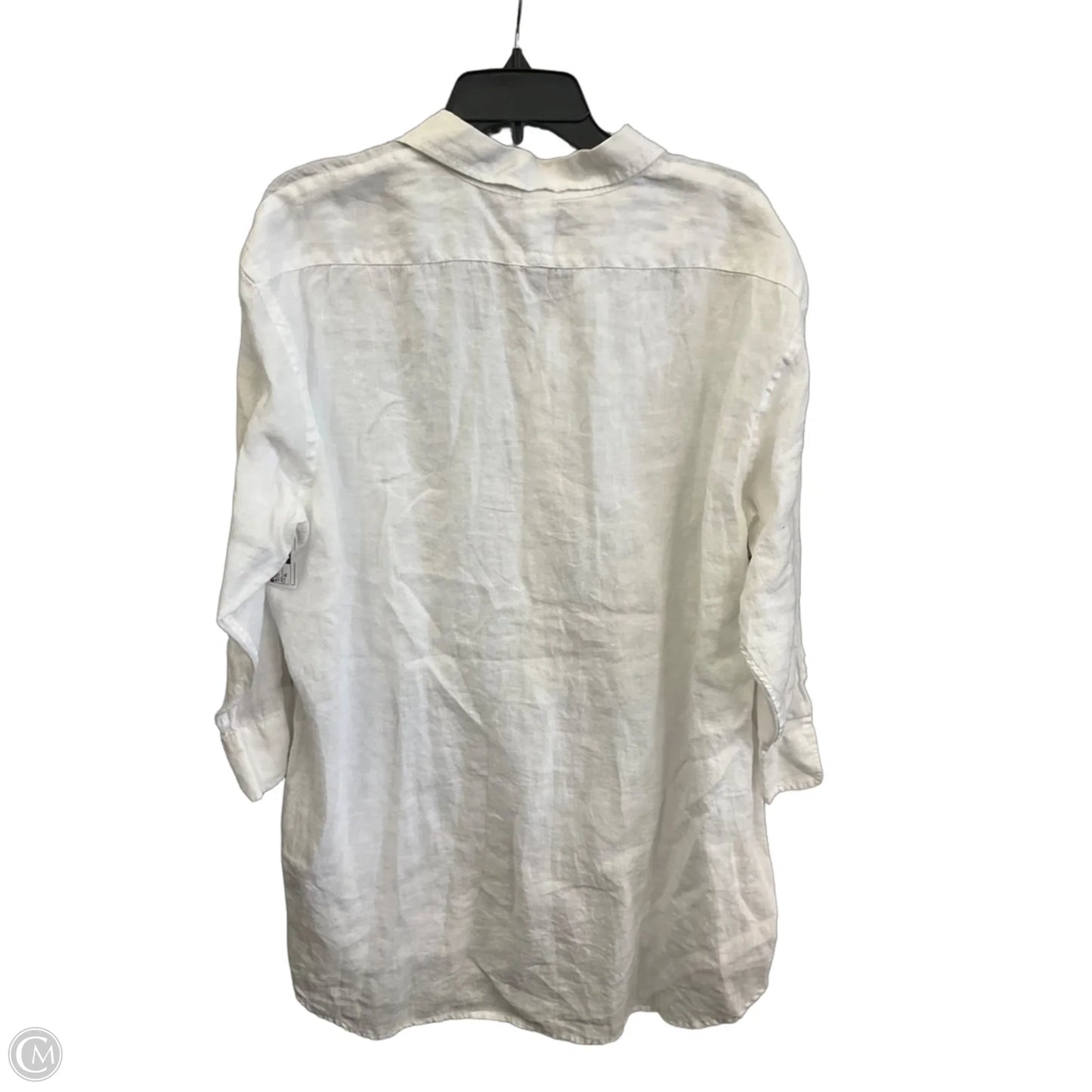 Blouse Long Sleeve By Lauren By Ralph Lauren In White, Size: Xl
