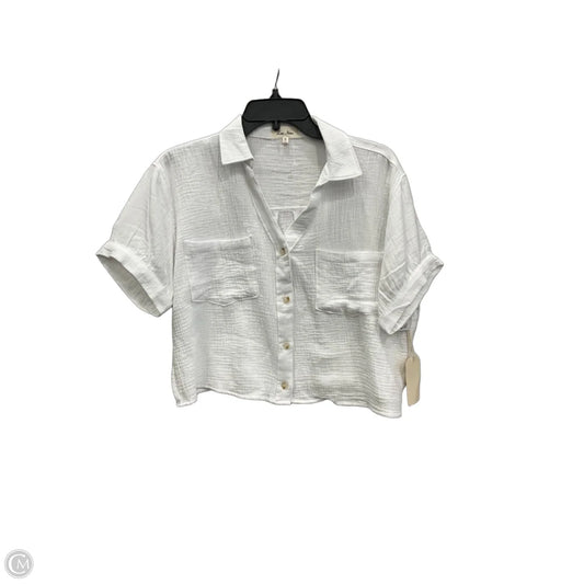 Top Short Sleeve Basic By Love Notes In White, Size: M