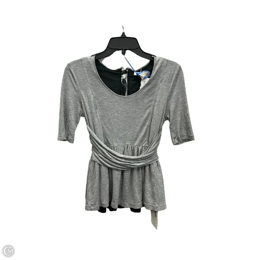 Top Short Sleeve Luxury Designer By Burberry In Grey, Size: S