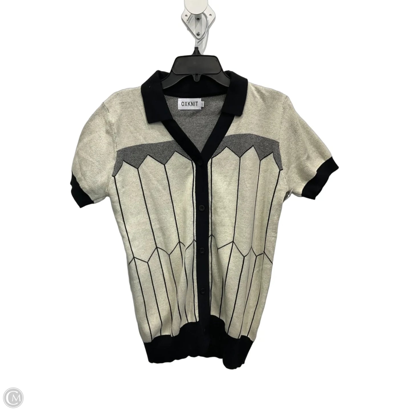 Top Short Sleeve By Clothes Mentor In Tan, Size: L