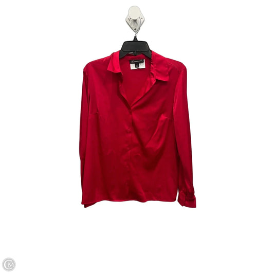 Blouse Long Sleeve By Inc In Red, Size: S
