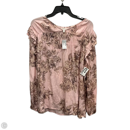 Top Long Sleeve By Maurices In Pink, Size: 1x