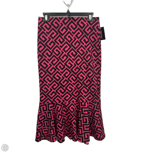 Skirt Midi By Clothes Mentor In Black & Pink, Size: S
