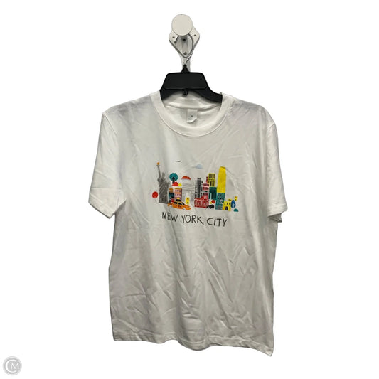 Top Short Sleeve Basic By Cme In White, Size: M