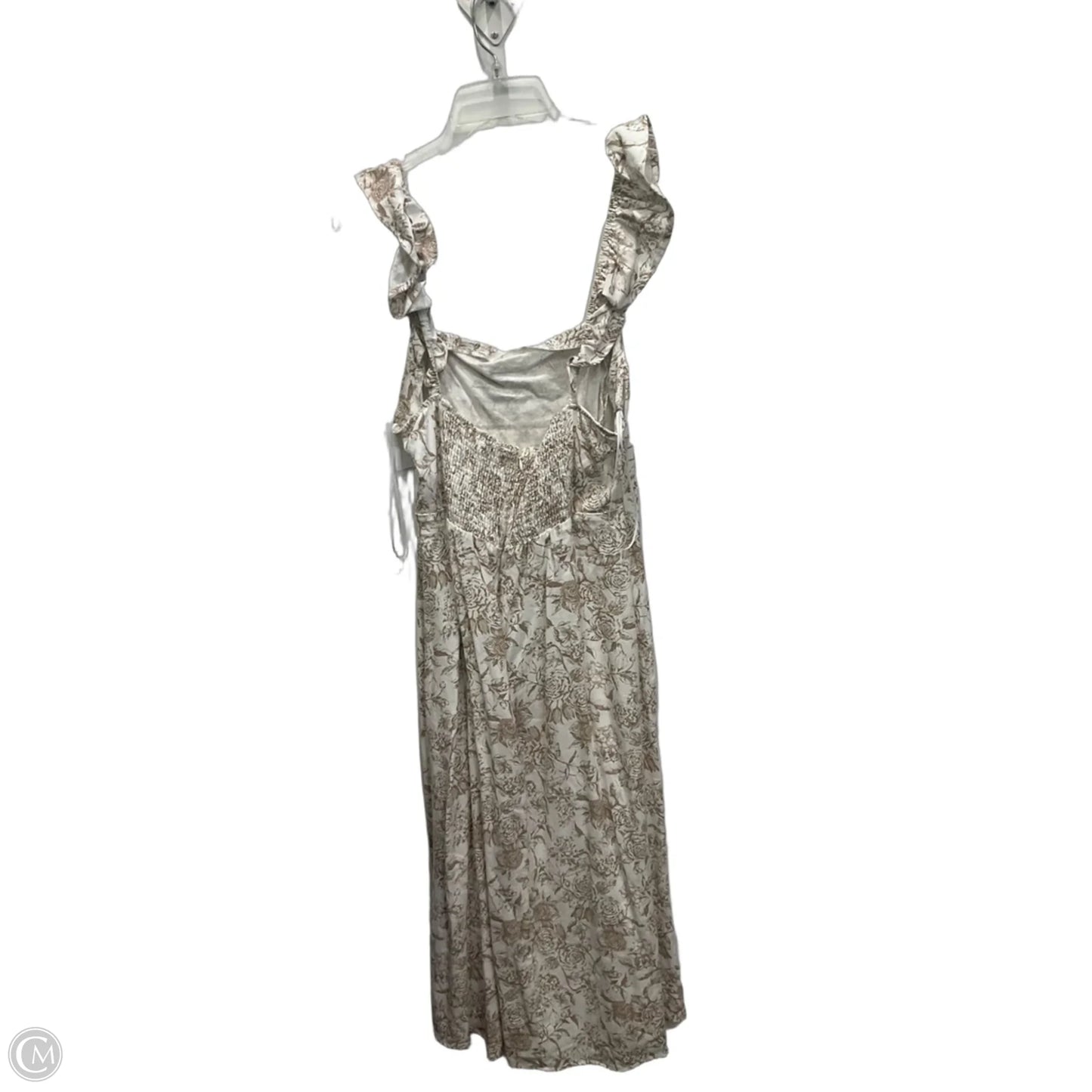 Dress Casual Maxi By Mi Ami In Brown & White, Size: L
