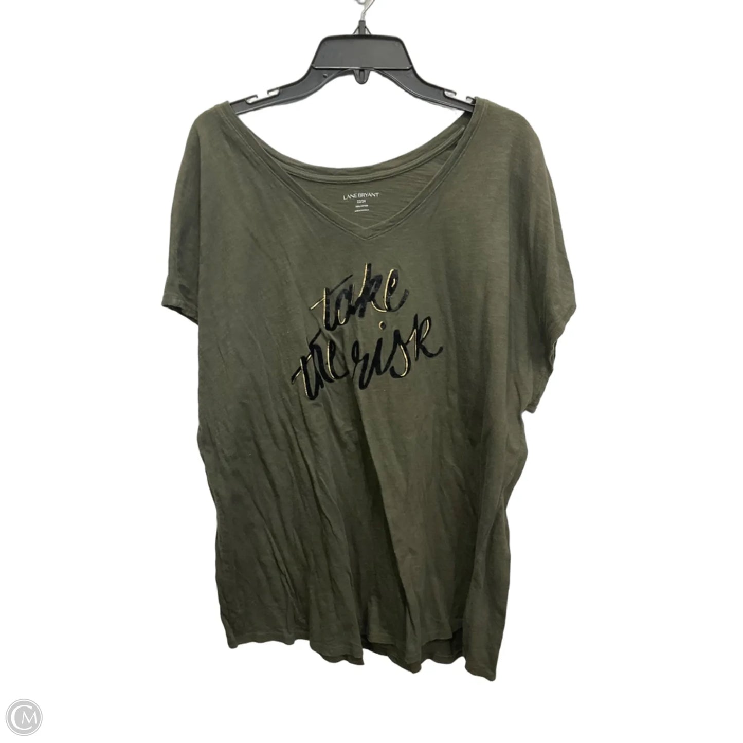 Top Short Sleeve By Lane Bryant In Green, Size: 3x