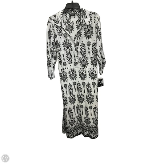 Dress Casual Maxi By Mlle Gabrielle In Black & White, Size: 2x