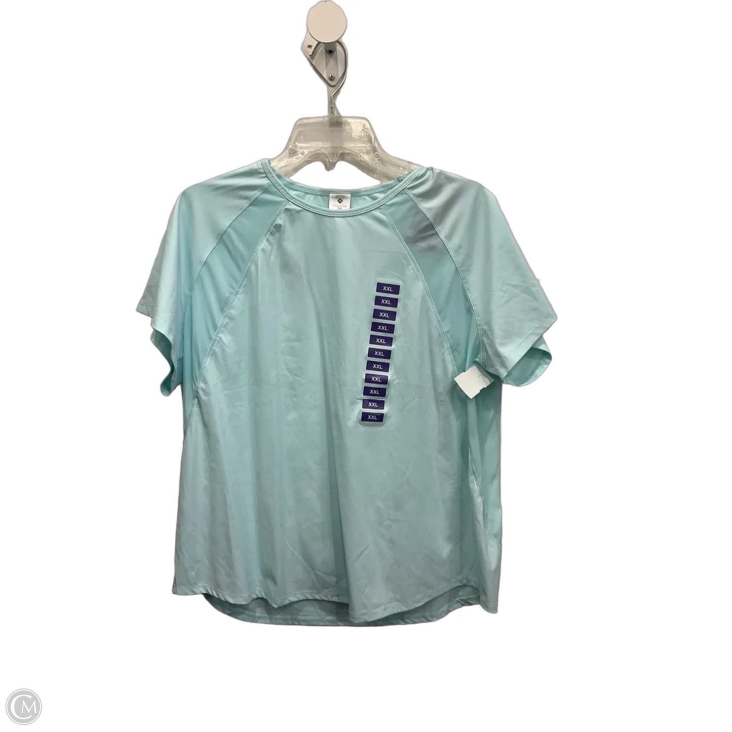 Athletic Top Short Sleeve By Clothes Mentor In Blue, Size: Xxl